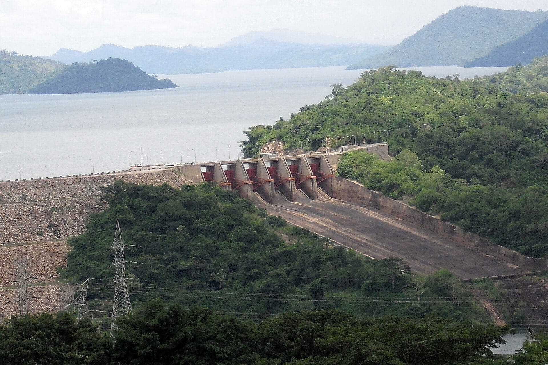 Spillway of the Akosombo dam, Ghana